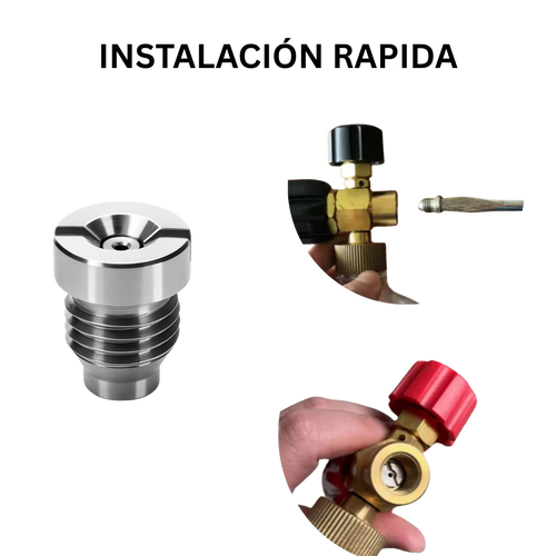 Boquilla / Orificio para Cañón de Espuma de Acero Inoxidable – Tamaños 1.0, 1.1, 1.25 y 1.4– Compatible con todos los cañónes de espuma / Foam Cannons