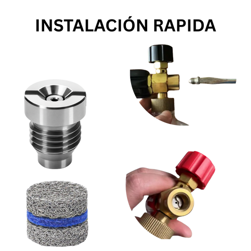 Boquilla / Orificio para Cañón de Espuma de Acero Inoxidable (Incluye Filtro) – Tamaños 1.0, 1.1, 1.25 y 1.4– Compatible con todos los cañónes de espuma / Foam Cannons
