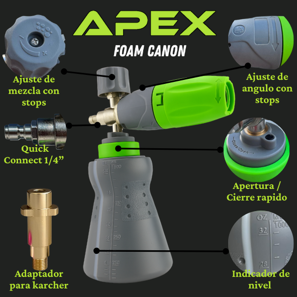 foam cannon cañon de espuma